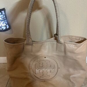 Tory Burch Beige Leather Tote